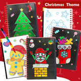 FUNNYB&G Foil Art Craft Activity for Kids - Christmas Crafts Gift Party Favors for Kids Stocking Stuffer Baskets Fillers Gifts Toy for Girls Boys 4 5 6 7 8 9 Years Old(Christmas)