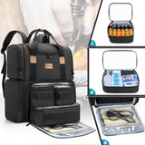 BAFASO Tattoo Backpack with 3 Inner Removable Pouches, Tattoo Case Holds Tattoo Stencil Printer and Tattoo Supplies (Bag Only), Black