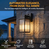 hameso Dusk to Dawn Outdoor Lighting, Waterproof Outdoor Porch Light with Tempered Glass, Outdoor Light Fixture for House Exterior Front Door Garage Patio