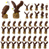 Soulchen 50 Pcs Patriotic Mini Resin Bald Eagle 250th Anniversary Figurines Tiny Resin Animals Eagle Statue for Veterans Day Miniature Garden Office Home Cake Topper Decor Gift (Mixed Style)