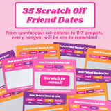 Happy Duo Best Friend Bucket List 35 Scratch Off Cards for Friends – Fun Adventure Date Ideas for Women, Besties & BFFs – Friendship Gift for Birthdays