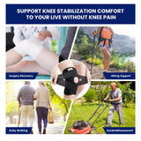 JOMVD Knee Brace for Meniscus Tear, Knee Pain, Adjustable Breathable Knee Support with Side Stabilizers for Knee Pain Arthritis Recovery Joint Support, Women and Men
