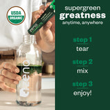 Zena Complete Organic Super Greens Powder & Multivitamin, 90+ Supergreens, Fruits, Veggies, 0 Sugar, 5G Fiber, Pre & Probiotics, Watermelon Citrus Flavor, 30 Packets