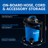 Vacmaster 5-Gallon* 3 Peak HP Wet/Dry Vacuum – VOC507PF 0101