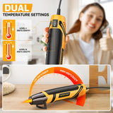 SEEKONE Mini Heat Gun, 350W 2-Temp Settings 500℉ & 842℉（260℃& 450℃） Fast Heat Hot Air Gun Tool with Reflector Nozzle and 4.9Ft Long Cable Overload Protection for Crafting, Vinyl Wrap and Shrink Tubing