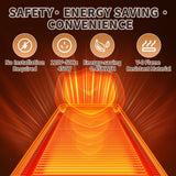 Warming Mat for Food (Extra Long 59"x12"), Warming Trays for Buffets Party & Daily Use, Temperature Control Commercial Food Warmer, Tempered Glass Food Warming Mat, Black Electric Warming Tray