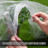 Hoolerry 20 x 25 ft Mosquito Netting Garden Netting for Raised Beds Ultra Fine Insect Net Large White Bird Mesh Barrier Greenhouse Row Cover Bug, Protect Vegetable Fruits Flowers Tree