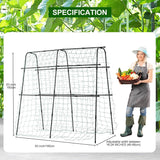 Yotoworth Cucumber Trellis for Raised Bed, 63" Hx63 L, Black