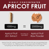 AMALTH Apricot Extract Supplement Capsules (25:1) 120 Capsules 500mg per Capsule, 1000 mg Servings (Pack of 1) (Herbal, Vegan, Non-GMO and Gluten Free)