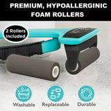 bearback Lotion Applicator for Back & Body – Apply Lotion, Cream, Sunscreen, Self Tanner, Medication, Ointment – Long Reach Folding Handle Roller – American Small Business (Teal)