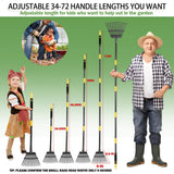 Coopvivi Garden Leaf Rake, 6FT Rakes for Lawns, 11 Metal Tines