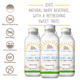 DESERT FARMS Organic Fresh Frozen Camel Milk - Fresh Flavor with Health Benefits - Pure & Natural Grade A -Allergen Free Milk from Healthy Camels in Midwest - Made In The USA [6 Pack]