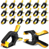 EQUIPTZ Spring Clamps 3 inch - 20 Pack Clamps for Backdrop Stand, Tarps, Crafts & Pool Cover with 1.5 Inch Mouth Opening - Small Clamps for Photography Studio with Non-Detachable Jaw Pads