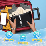 Airplane Foot Hammock, No Collapse Foot Rest for Plane Travel with Extended Adjustment Strap, Portable Desk Foot Hammock with Thickened Foam, Foot Sling Travel Essentials to Relax Your Feet(Black 2PC)