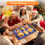 Warming Mat for Food,Food Warming Trays with 4 Temperature Levels - 8-Second Fast Heating Electric Warmer for Buffet, Parties and Holiday Gifts