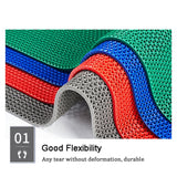 Drainage Non Slip Mats 3'x10' Heavy Duty Commercial Floor Mat Mesh Hollow Door Mat Roll for Swimming Pool Bathroom Kitchen Garage Indoor Outdoor Wet Area,Blue,0.9×3M/3×10FT