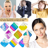 120 Pcs Mini Pop Bubble Fidget Toys for Party Favors, Small Silicone Pop Keychain Bulk for ClassroomC Prizes,Goodie Bag Stuffers Christmas Valentine Gifts for Kid Student