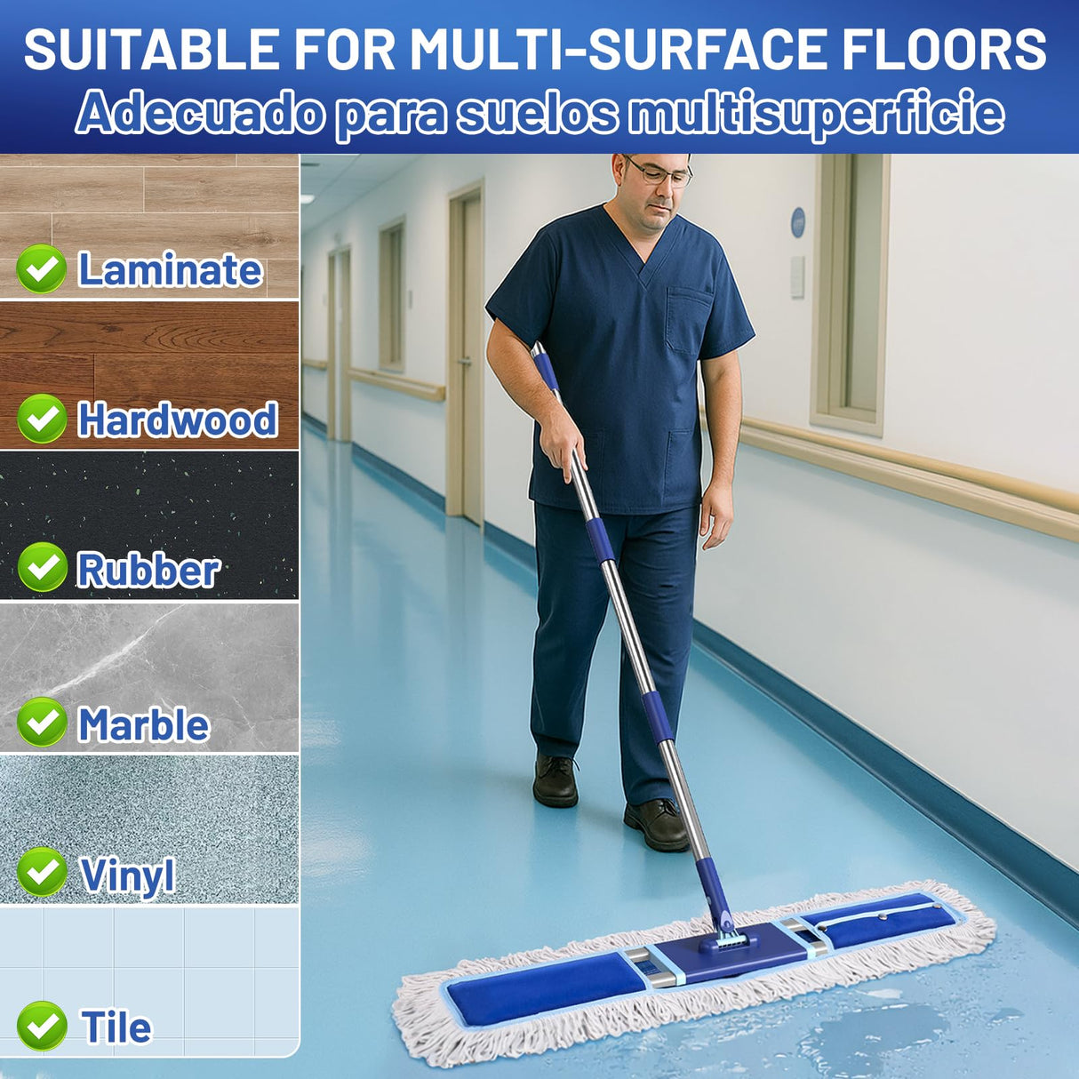 EHADOO 36" Commercial Dust Mop: Dust Broom for Hardwood Floors Cleaning
