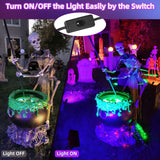 THECHAM 2 Pack Waterproof 120W LED Black Lights con 6ft Cord, Outdoor Black Lights Floodlight for Glow Party, Light Up 1100ft, Flood Light in Dark for Christmas, Birthday, Halloween