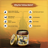 Bull & Beauty Organic Beef Tallow and Honey Balm 7.05oz Organic Beef Tallow for Skin - 100% Grass-Fed Unscented Beef Tallow Moisturizer for Skin & Face with Manuka Honey, Olive Oil & Beeswax