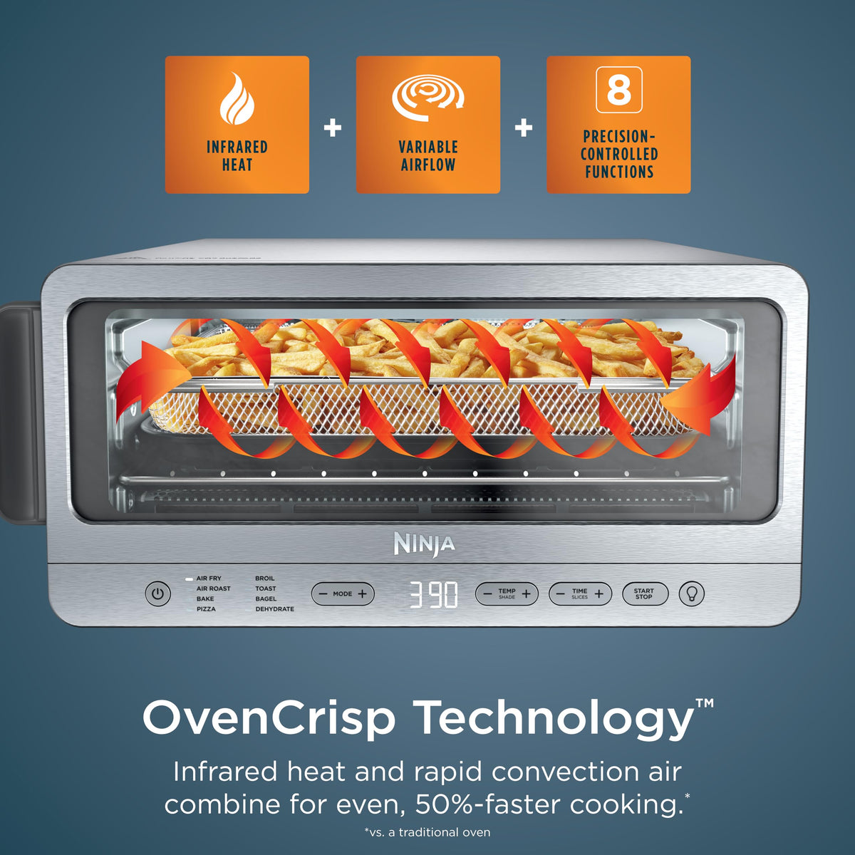 Ninja® Flip Toaster Oven & Air Fryer, Large Capacity, Stainless, SP151