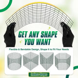 12 Pack 17" x 12" Tall Round Plant Cage - 36PCS Plant Support Cage Metal Wire Mesh Plant Protector for Outdoor Gardening Supplies Garden Protection Rabbits Chickens Ducks for Vegetables Flowers Shrubs