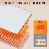 Warming Mat for Food (XXL 32"x18"), Warming Trays for Buffets Party and Daily Use,Temperature Control Food Warmer, Full Surface Tempered Glass Top Heating Food Warming Mat, White Electric Warming Tray