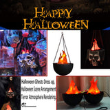 3D Fake Fire LED Light - Hanging Silk Flame Stage Effect Lamp for Halloween, Christmas, Festivals, Parties, Night Clubs