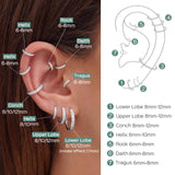 Carffordo 925 Sterling Silver Hoop Earrings for Women Small Huggie Earrings