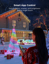 Govee Christmas Cone Tree Lights, 7.5ft 370 LEDs RGBIC Christmas Tree Lights with Smart App Control, IP67 Waterproof Outdoor String Lights for Christmas Decorations, 82+ Scene Modes, Music Sync