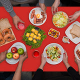 16 Pack Red Plastic Tablecloth for Rectangle Tables, Premium Decorative Red Disposable Table Cloths for Parties, Rectangle Party Table Cover for Birthday, Wedding, Christmas, Anniversary, 54 x 108Inch