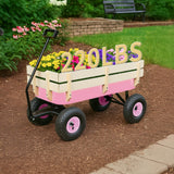 Outvita All-Terrain Cargo Wagon, 220lbs Load Utility Cart for Kids, Pink