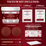 TECEUM Hand Casting Kit – Unique Gift for Babies & Adults – Ideal DIY Gift for Your Loved Ones, Couples, Family – For Wedding, Anniversary, Baby Shower, Mother’s Day, Christmas – Romantic Gifts – Kit1