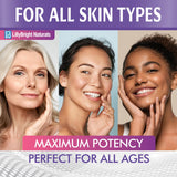 LB LILLYBRIGHT NATURALS Glutathione Capsules - 1,500mcg L-Glutathione Supplement with Vitamin C - Skin Tone Enhancer - Targets Dark Spots & Acne Marks - Potent Antioxidant - 60 Skin Pills