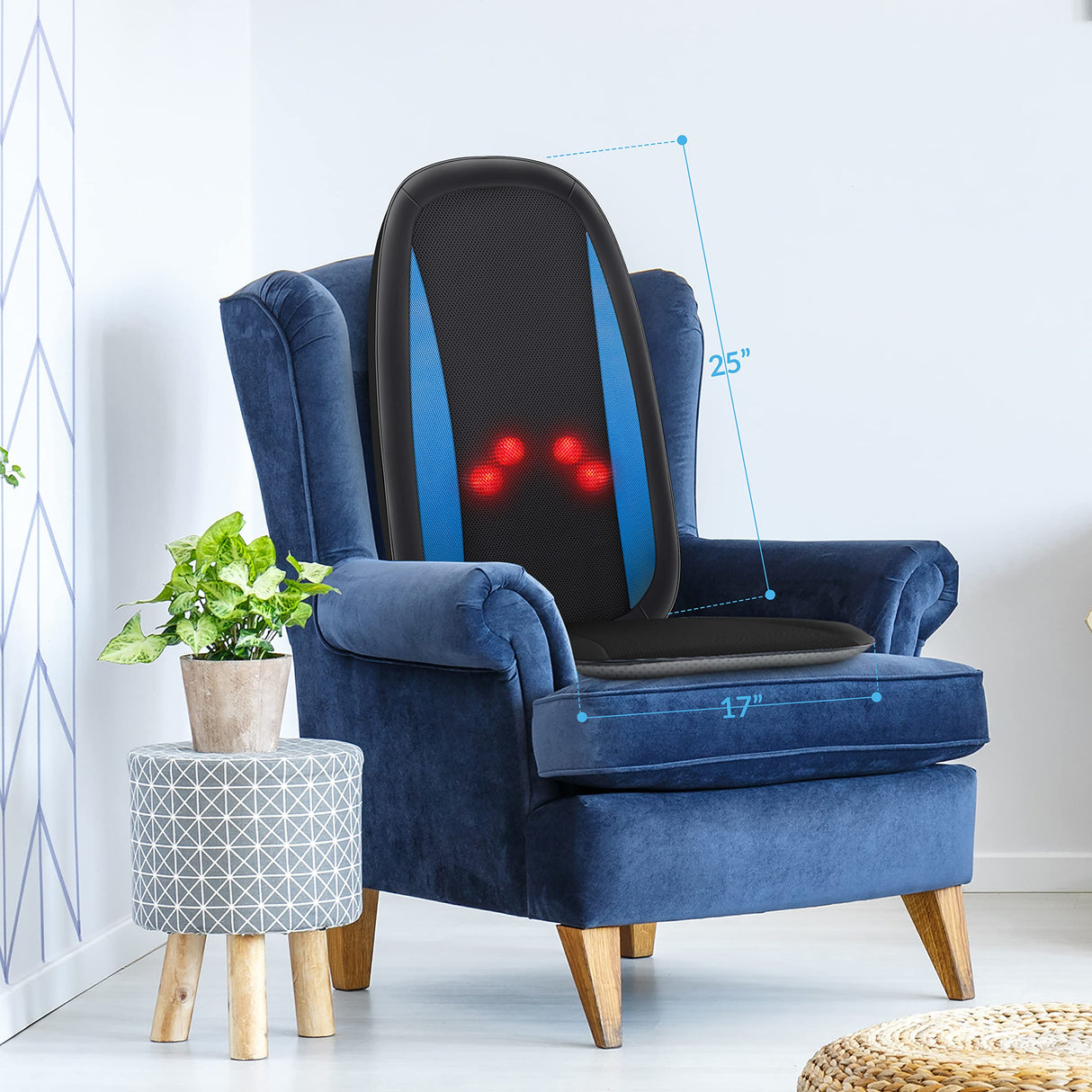 COMFIER Back Massager with Heat,Deep Tissue Kneading Massage Seat Cushion, Shiatsu Chair Pad for Neck for Home or Office use, Gift