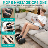 MASGRE Electric Foot Massager Machine with Heat, Shiatsu Kneading Feet and Calf Massagers for Relaxation, Plantar Fasciitis Relief, Deep Tissue Massage, Gifts for Mom & Dad, Wired Remote