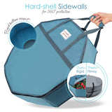 Hearth & Harbor Wreath Storage Container - Hard Shell Christmas Wreath Storage Bag with Interior Pockets, Dual Zipper and Handles - 30"