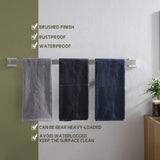 KOKOSIRI 32-Inch Single Towel Bar, Bathroom Kitchen Towel Holder, Wall Mounted T-304 Stainless Steel Towel Rack 2 Pack, Brushed Nickel, B4003BR-L32-P2