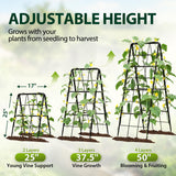2 Pack 50" Tall A Frame Trellis for Climbing Plants Outdoor (50" X 17") – Heavy Duty Garden Adjustable Trellis, Metal Trellis for Cucumbers, Beans, Tomatoes, Grapes, and Vining Vegetables
