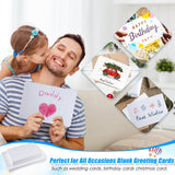 Sabary 100 Pcs Blank Watercolor Cards with Envelopes Set 140lb/300 Gsm Cotton Heavyweight Foldable Greeting Paper Card for Christmas Painting Invitation Note Birthday Wedding(White,5 x 7 Inch)