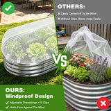 2 Pack Taller Garden Netting for 4x2FT Raised Beds with 10 Secured Clips