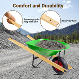 Wheelbarrow Handles Replacement Kit,59'' Wooden Wheel Barrow Parts