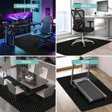 Vicwe Office Chair Mat for Hard Floor, 48""x36"" Anti-Slip PVC Computer Chair Mat for Gaming, Easy Glide for Chairs, Multi-Purpose Floor Protector Desk Chair Mat for Home Office, Black