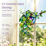Plant Suncatcher Glass, Stained Glass Suncatcher Plant Window Hanging, Unique Nature Lover Gifts Leaf Idea