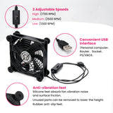 LUVCOSY 4 Pack T5 Grow Light Strips + 2 Pack USB Fans for Indoor Plants, Accessories Set for Indoor Greenhouse Cabinet for IKEA, Full Spectrum Sunlight Grow Lamp & Silent Portable Cooling Fan-ALL IN 1