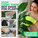 Flora Microfiber Dusting Gloves for Houseplants –Save Your Plants from Hidden Killers–Ultra-Gentle Microfiber (2)