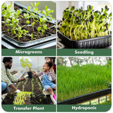 Sckee Upgraded 5 Pack Plant Growing Trays Seed Starting Tray Microgreens Growing Trays Seedling Plant Germination Starter Tray Transplant Fodder Flats, No Holes, No Leakage, Reusable (1017)