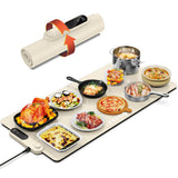 FEPPO Food Warming Mat, (XXL 35”x16”) Electric Warming Trays for Buffets Party, Fast Full-Surface Heating Mat for Food with 19 Level Adjustable Temperature and 6 Hours Timer, Roll Up Food Warmer