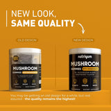 nutriyum Mushroom Gummies 10 Blend 120 pcs - Lions Mane, Ashwagandha, Turkey Tail, Cordyceps, Chaga, Reishi Mushroom Complex - Mushroom Supplement for Immune, Energy, Clarity & Cognitive