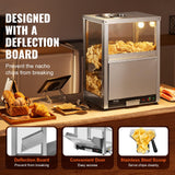 VEVOR Nacho Chip Warmer, 84.5QT Stainless Steel Machine with Warming Light, Deflection Board, for Popcorn, Potato Chips, Peanuts